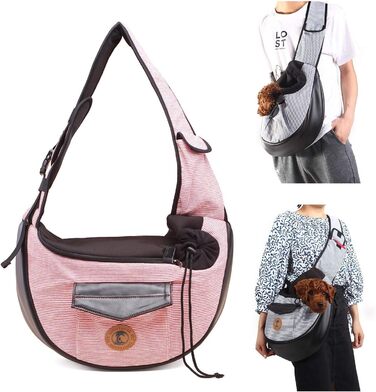 PETCUTE Сумка-переноска для собак та котів - маленька переноска для тварин для подорожей, прогулянок та активного відпочинку (Рожева)