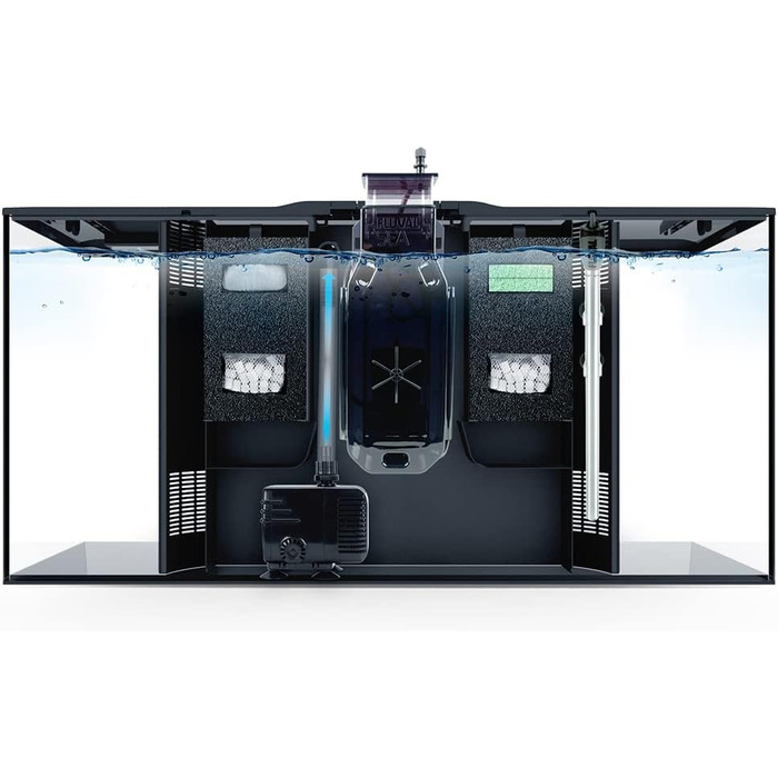 Великий нано акваріум Fluval Flex 123 л чорний