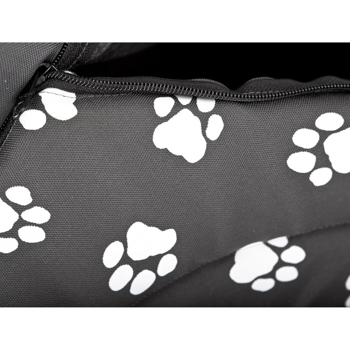 Будка для собак Millybo R1-R6: зручне ліжко-будка для тварин (52 x 46 см, сірий з принтом лапок)