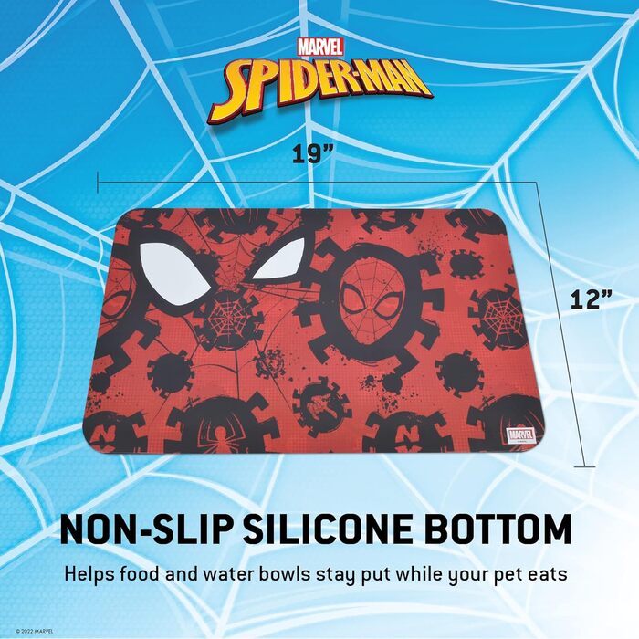 Підставка для годування собак Marvel Comics Spiderman: неслизька основа, силікон, захист від протікання