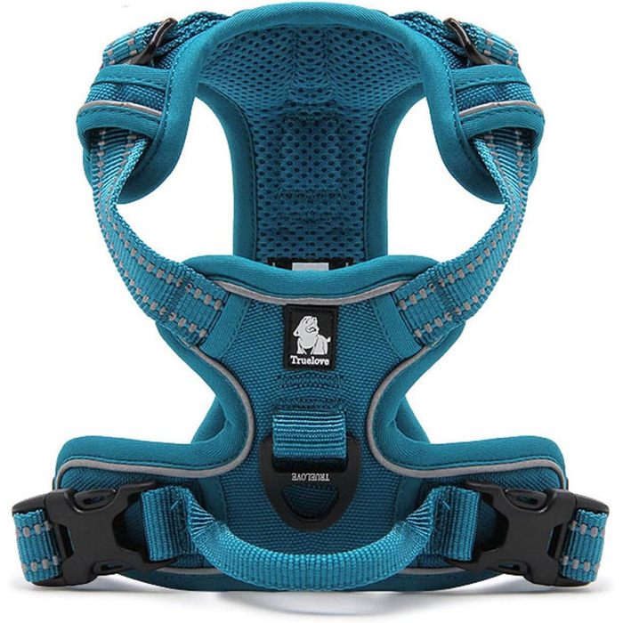 Нашийник для собак Truelove TLH5651, запобігає тягні, світловідбиваючі шви, для активного відпочинку (Блакитний, S)