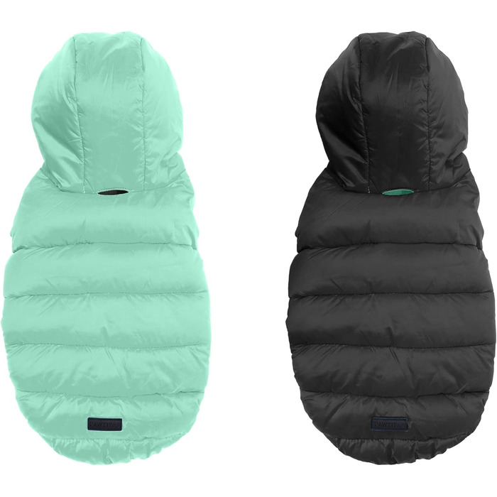 Ветровка для собак Pawtitas, вітронепроникна, водовідштовхувальна, чорно-блакитна, для великих порід, з кишенею, X-Large (упаковка 1)