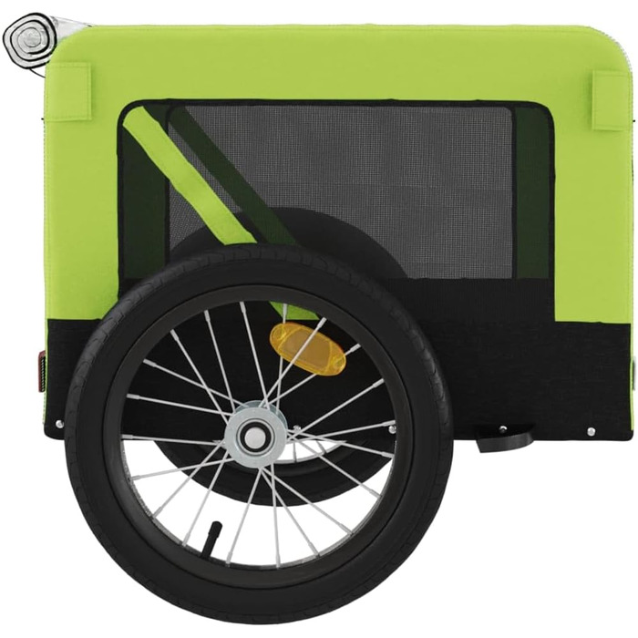 Причіп для велосипеда, переноска для собак, зелений 63x123x66 см