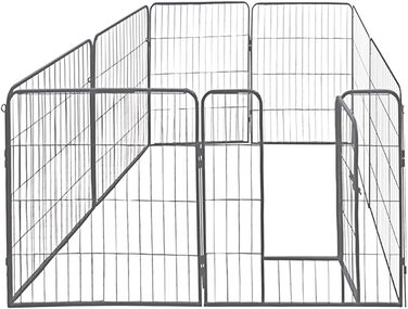 Вольєр для цуценят Petigi, розкладний, сталевий, з порошковим покриттям, розмір 80x100 см, для саду