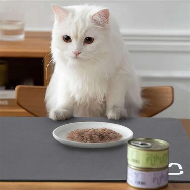 Підкладка під миску для собак та котів GIBZ, абсорбуюча, з діоксиду кремнію, неслизька, 45x60 см, темно-сіра