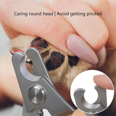 Кліпер для обрізання кігтів собак: ергономічний, з дерев'яною ручкою та захистом від затискання | Безпечний інструмент для догляду за домашніми тваринами