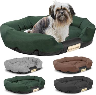 Гіркий собачий лежак для великих собак XL 115x95 см. Персоналізований з іменем собаки. Водонепроникна подушка для собак. Лежак для собак для дому (XXL 130 x 105 см, зелений)