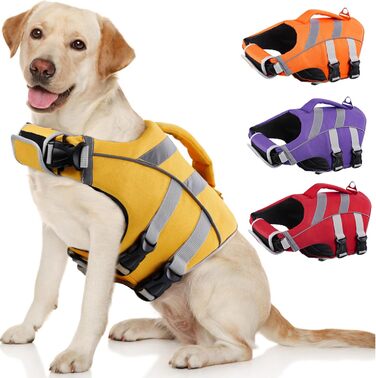 Жилет для собак Kuoser, безпечний та якісний, для малих, середніх та великих порід, жовтий