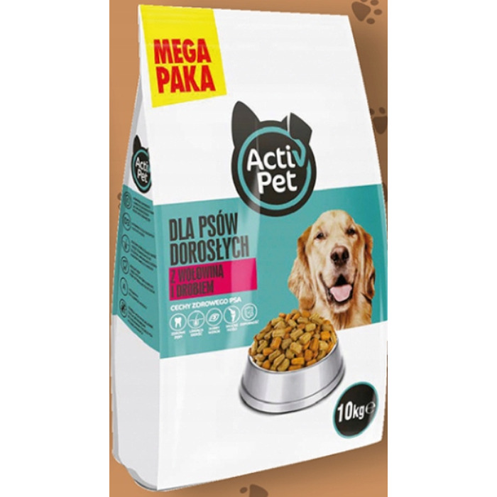 Сухий корм для собак Activ Pet з куркою та індиком, 10 кг