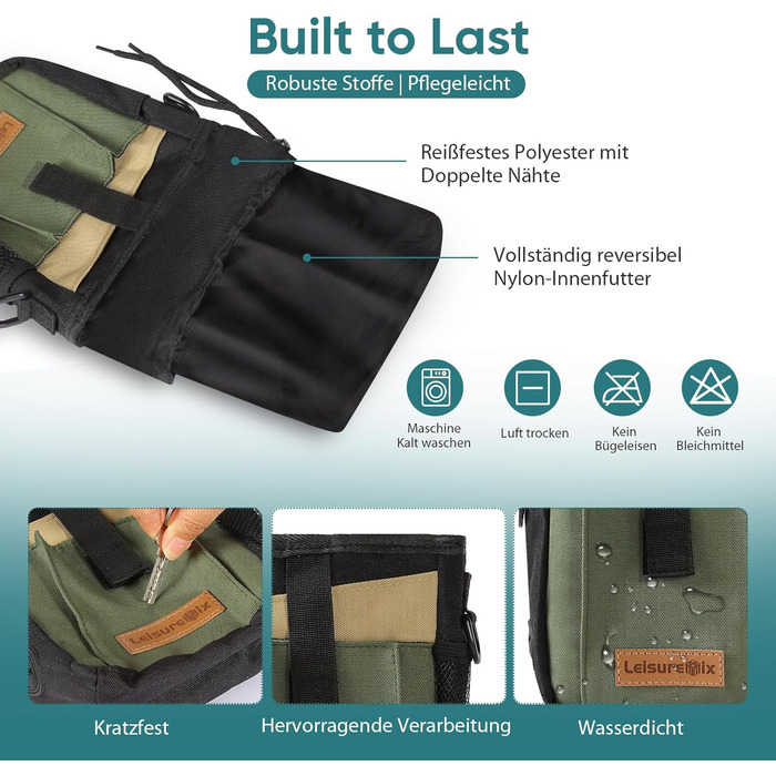 Сумка для ласощів для собак Leckerlitasche, поясна сумка для прогулянок, водонепроникна, чорна та зелена