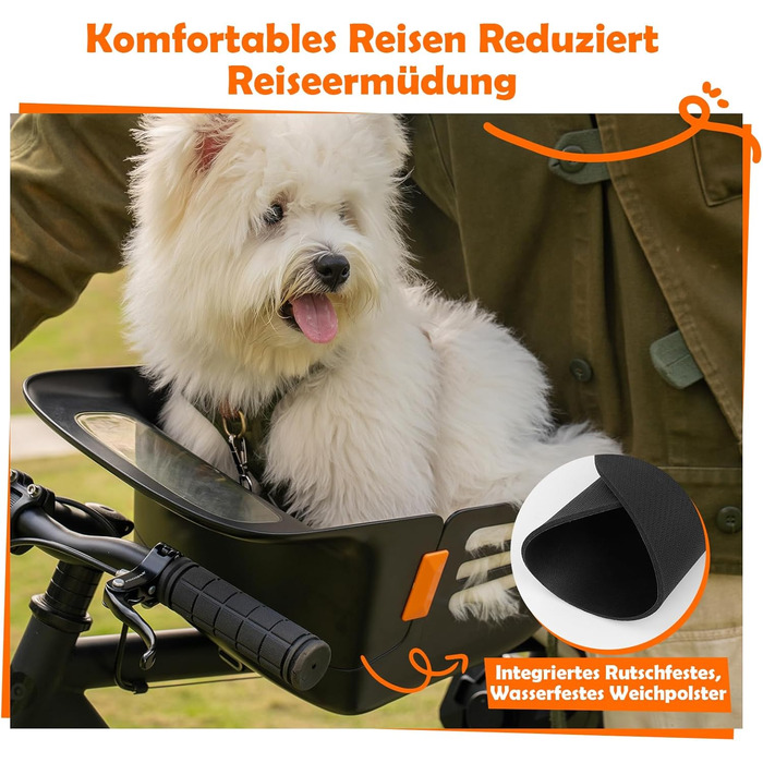 Корзина для собак на велосипед DAISTERN, до 12 кг, водонепроникна, міцна, для малих та середніх собак