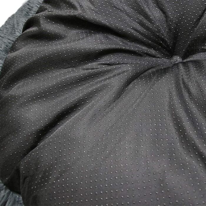 М'яке ліжко для собак та котів у вигляді пончика, плюшеве, кругле, 58 см, темно-сіре