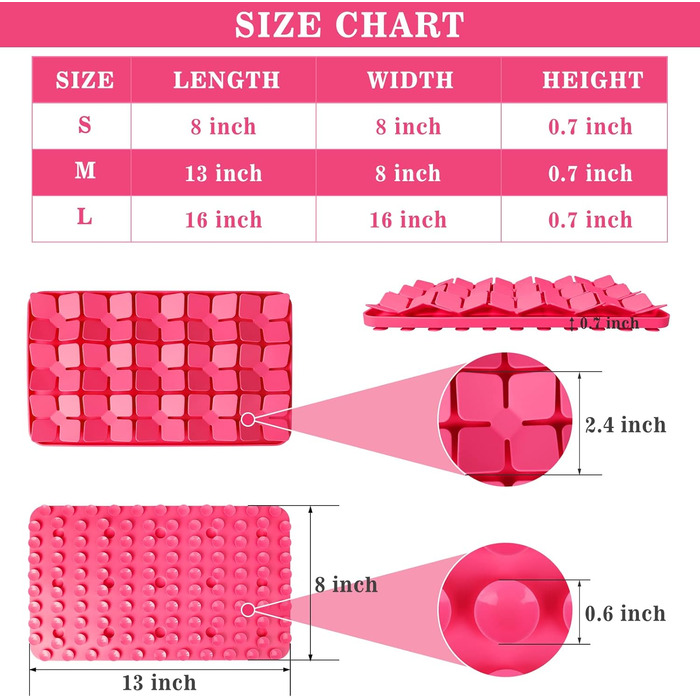 Інтерактивна килимок для собак, 2 шт. з силікону, для тренування нюху та повільного годування, рожевий + блакитний, розмір M-8'X13'