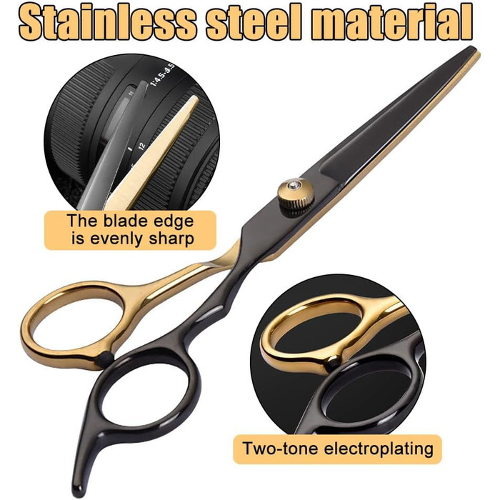 Набір ножиць для грумінгу собак, 7-в-1: ножиці з нержавіючої сталі з безпечними закругленими кінцями, ножиці для стрижки шерсті собак, ножиці для грумінгу котів та собак