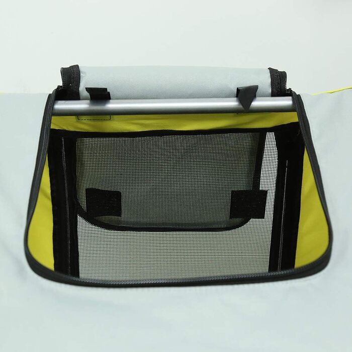 Причіп для собак на велосипед 3в1, переноска для тварин, причіп-трансформер для велосипеда та джоггінгу, до 40 кг (137 x 73 x 90 см, жовто-сірий)