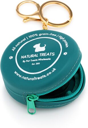 Сумка для ласощів для собак Natural Treats, міцна, з кліпсами для повідка, ключів та блискавками, для подорожей та прогулянок, 1 шт.