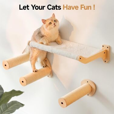 Сходи для котів Mewoofun на стіну – 2 шт. Кліматична стіна для котів з когтеточкою, сходи для лазіння (Стиль 2)