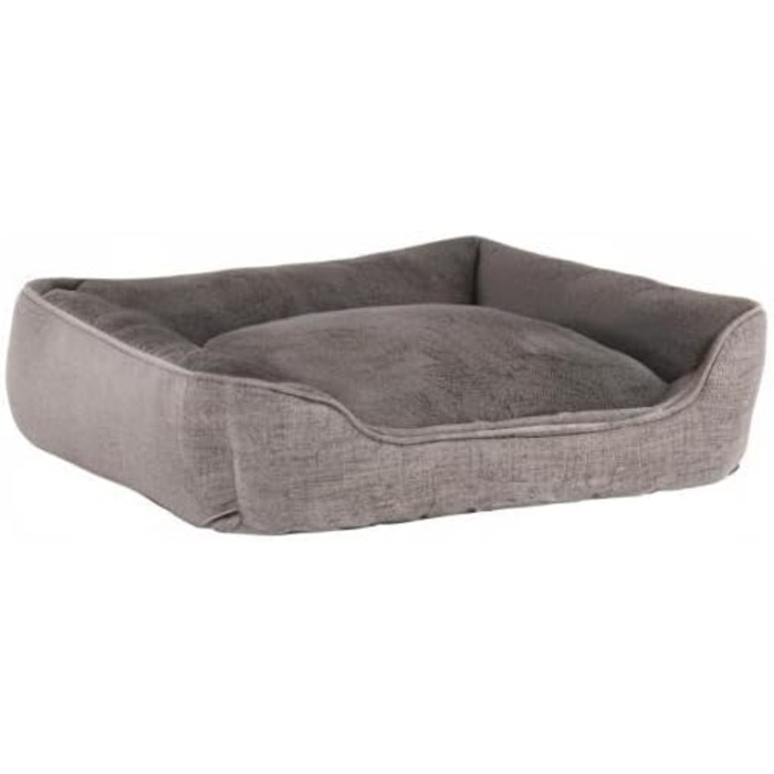 Килимок для собак Lionto знімний, сірий, 110x80 см. М'яке ліжко для домашніх тварин з комфортним входом, з антиковзким дном