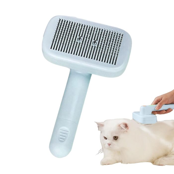 Самоочищувана щітка для вичісування собак та котів | Антистатична, для видалення підшерстка, розплутування, масажу та догляду за шерстю