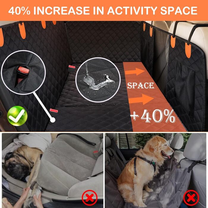 Водонепроникний килимок для собак у машину Crossarctic з жорсткою основою, захист від бруду та ковзання, для більшості авто та SUV