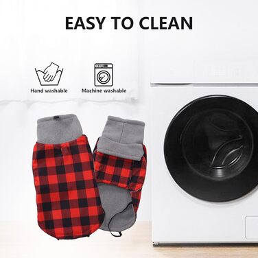 Водонепроникна зимова куртка для маленьких собак, мініатюрний джек-рассел, куртка для собак з отвором для повідка, ідеальна для прогулянок, походів, кемпінгу, червоний клітка, розмір XS