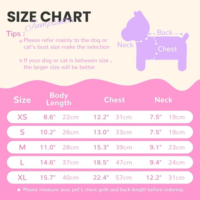 Піжама для собак, фліс, теплий пуловер для маленьких собак, 2 шт. X-Small (довжина спини 22 см), рожевий