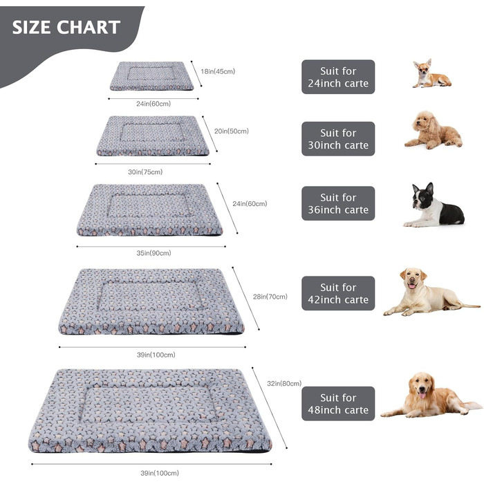 Ортопедичне ліжко для собак BVAGSS, миюча підстилка для собак, плюшева подушка для собак. М'яке та тепле ліжко для собак маленьких, середніх та великих порід, з неслизьким дном. Розмір 60x45 см, колір Blue Star