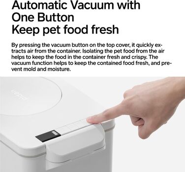 Контейнер для зберігання корму для тварин з вагами Pidan, 7.7 кг, вакуумний, для собак та котів