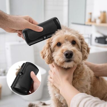 Щітка для собак та котів Protenmond Fellwunder - для підшерстка (чорна)