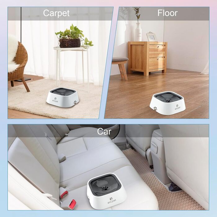 Миска для води для собак, поїльник-дозатор 1л, нековзна, без витоку, для подорожей, плаваюча, проти вилизування, без розливання, для домашніх тварин, котів, авто, подорожей, на вулицю, в дім