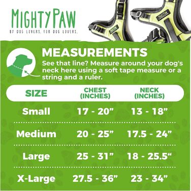 Спортивна шлейка для собак Mighty Paw 2.0, м'яка, регульована, з ручкою та світловідбиваючими вставками, розмір M