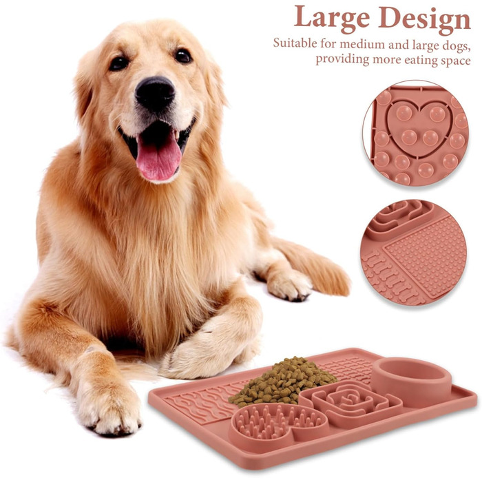 Килимок для повільного годування собак та котів BESPORTBLE з присосками, силікон