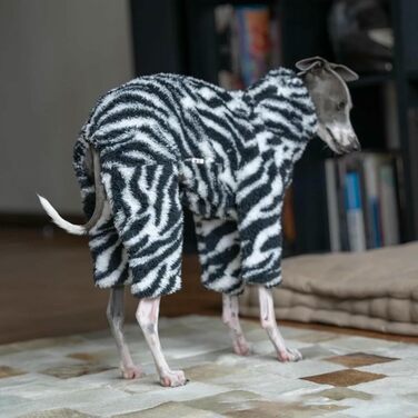 Теплий піжамний костюм для Whippet та інших середніх собак, чорний, 3XL