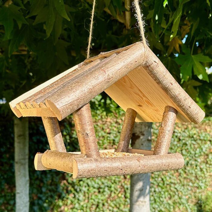 Пташник для саду GARTENETAGE: підвісний, вологостійкий, з горіха, для балкона та саду