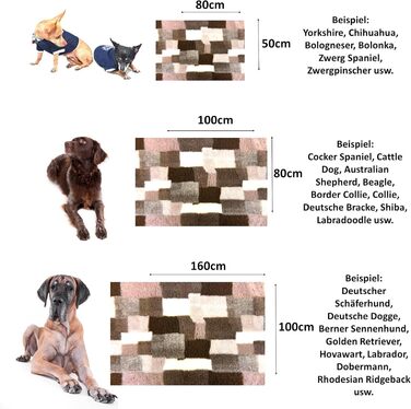 Килимок для собак Elropet Premium 30mm Vetbed (S/M/L) - Diamond Braun (160x100 см)