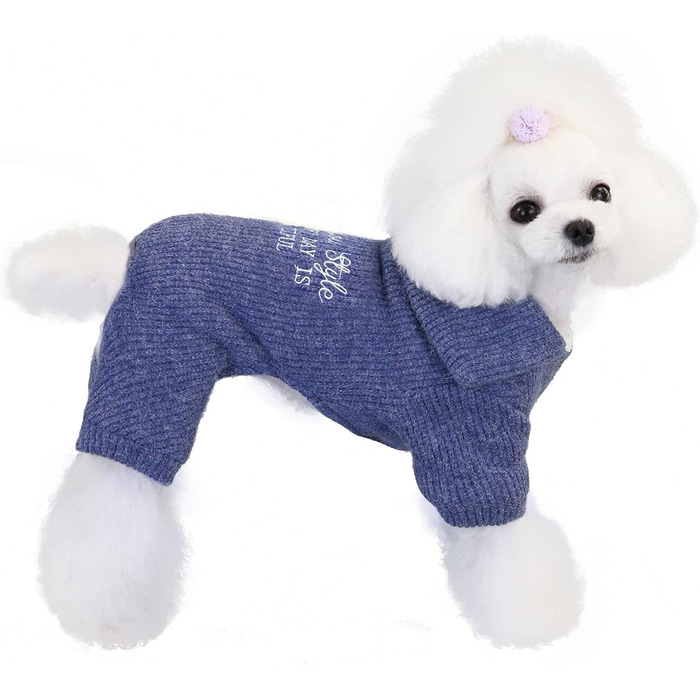 Теплий флісовий костюм для собак Wopuover, зимовий, для собак, блакитний (S)