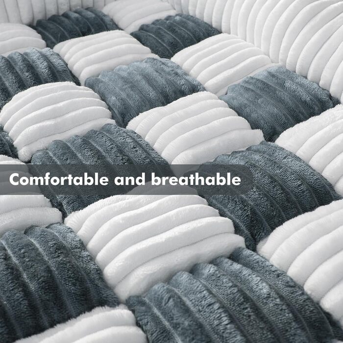 Чохли для дивану LiveGo для домашніх тварин, м'який килимок для собак, захист меблів від шерсті, 75x75x13 см, блакитно-сірий