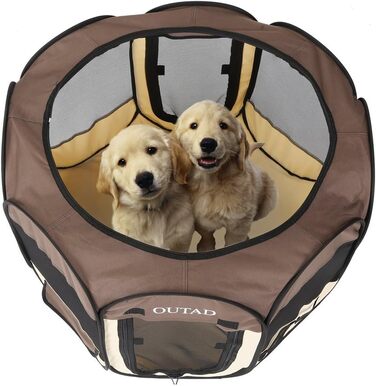 Клітка-манеж для тварин Robereanw, переносна клітка для цуценят, собак, котів, кроликів та дрібних тварин (M)