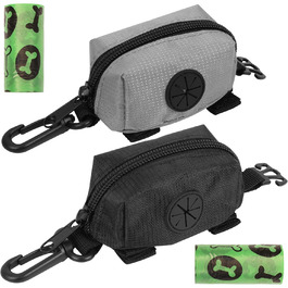 Дозатор для пакетів для вигулу собак Mini Pickup сірого та чорного кольорів (2 шт.)