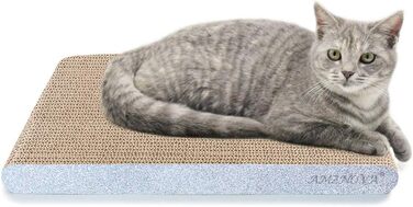 Котяче дряпальний картон AMZNOVA з котячою м'ятою, широке дряпальний борд, 43.2x30.5 см