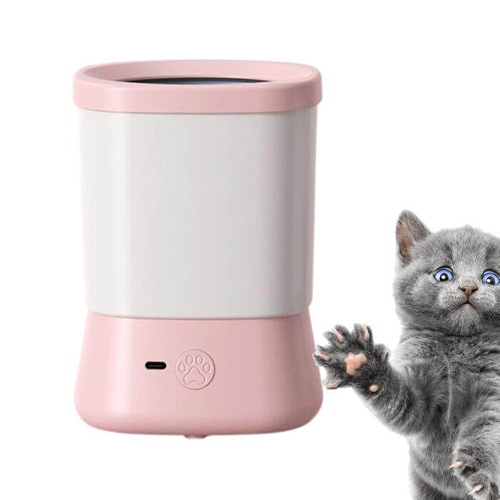 Очищувач лап для собак | Мийний стаканчик для лап - 2 швидкості, без розбризкування. Догляд за лапами для дому, подорожей, кемпінгу, походів, щоденних прогулянок та після нових рожевих прогулянок