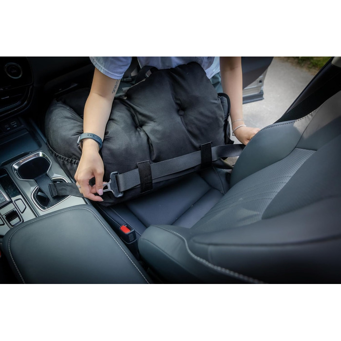 Автокрісло для собак JACKO & CO V2 Premium – підходить для малих та середніх тварин до 18 кг, з підстібкою та поводом, чорного кольору