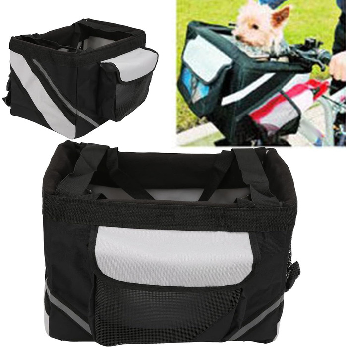 Сумка-переноска для велосипеда Jerys, універсальний велосипедний кошик для собак, знімний, 15x11x9,8 дюймів, оксфордська тканина, для маленьких та середніх собак