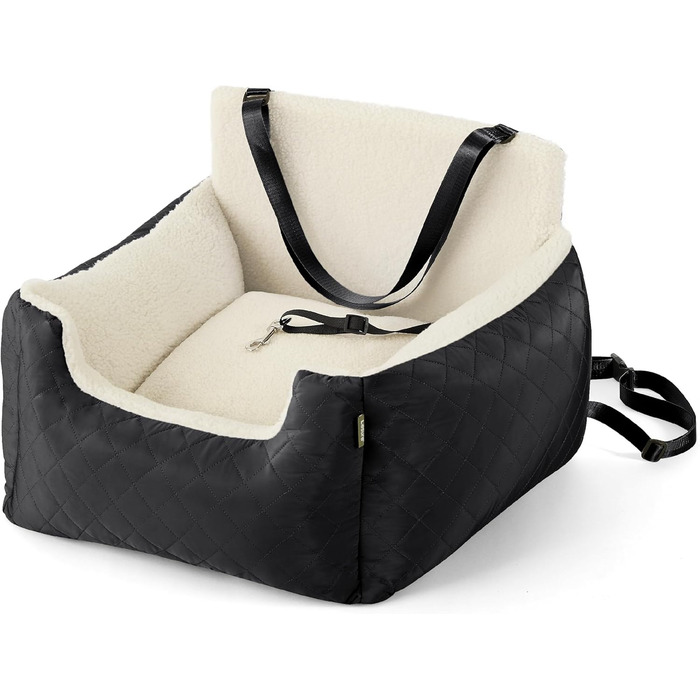 Автокрісло для собак Lesure - чорне, водонепроникне, з поворотком для повідка, для маленьких собак