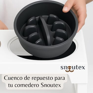 Підвищена годівниця для собак SNOUTEX - нержавійна миска для води та їжі для собак, без облизування, 5 рівнів висоти. Миска для собак усіх розмірів. Годівниця для собак з підставкою. Білий (антизапарна миска)