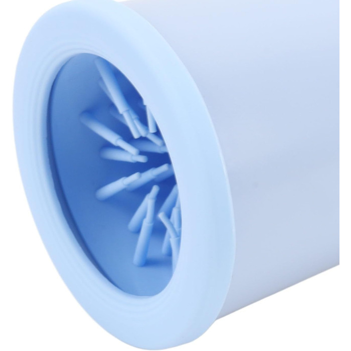 Автоматичний мийник лап для собак Asixxsix, перезаряджуваний, портативний, з м'якою силіконовою щіткою, електричний, для дому та подорожей, блакитний