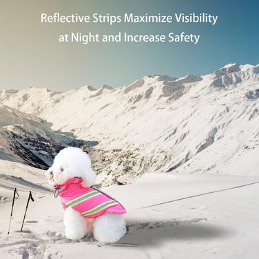 Зимовий теплий одяг для собак: куртка, жилет, плащ. Водонепроникний, вітронепроникний, з відбиваючими елементами. Рожевий колір. Підходить для малих, середніх та великих собак.