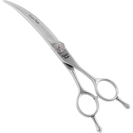 Ножиці для грумінгу собак Fenice Peak з декоративним камінчиком, 440C, нержавіюча сталь, 7.5 дюймів, професійні