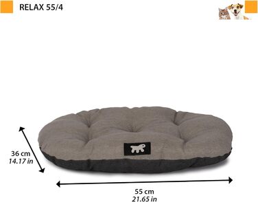 Ліжко для собак та котів Ferplast Relax, м'яке, 65 x 42 см, бавовна, блакитне