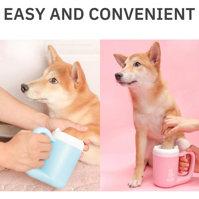 Очисник лап для собак з рушниками, портативний силіконовий пристрій для догляду за лапами, рожевий, S, рожевий